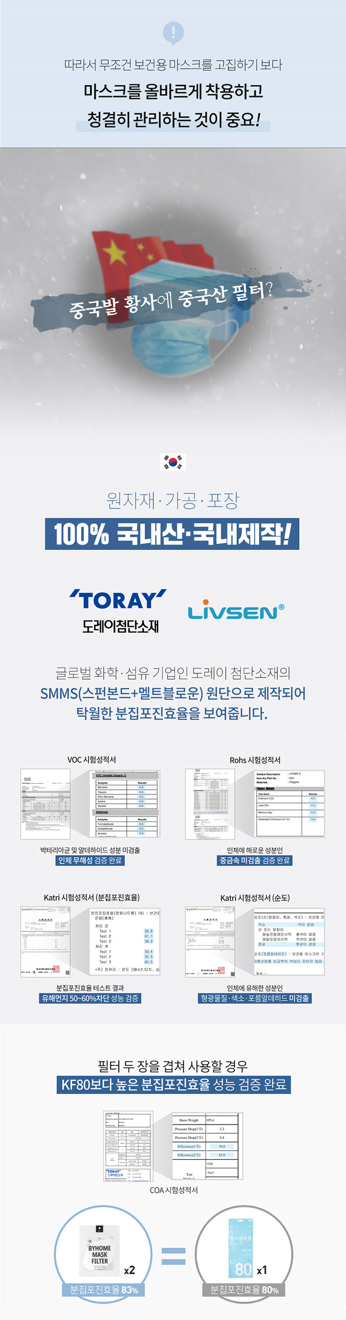 마스크 교체형 필터