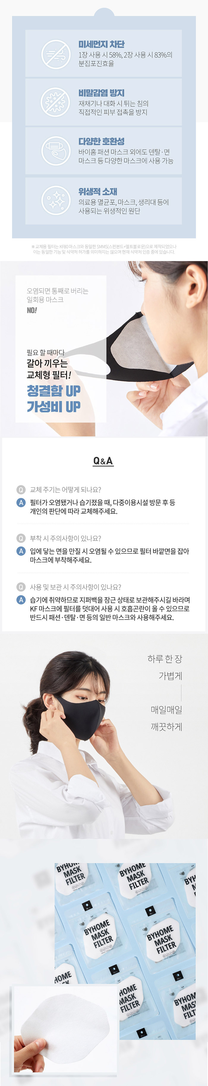 마스크 교체형 필터
