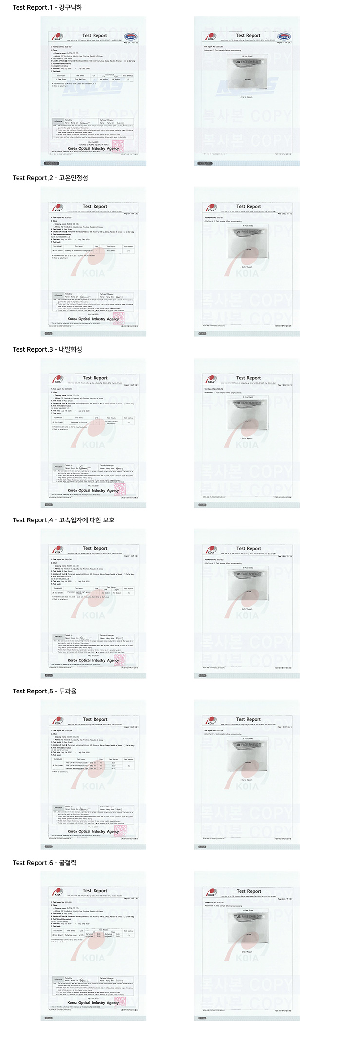 순수 국산자재 안면보호 투명마스크 신형 JB 페이스쉴드 밴드조절가능
