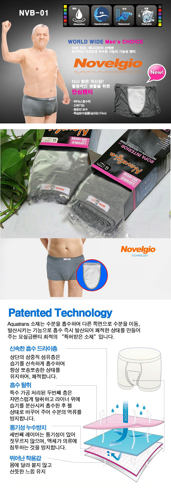 남성용 요실금팬티 NVB-01(50cc)