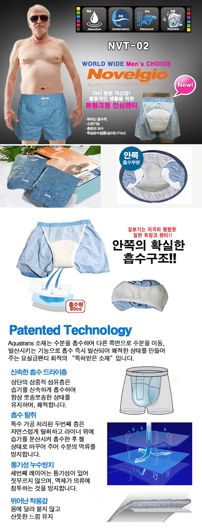 남성용 요실금팬티 NVT-02