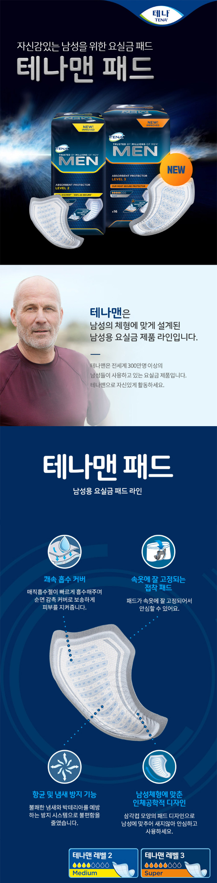 테나 요실금패드 포맨(레벨3)