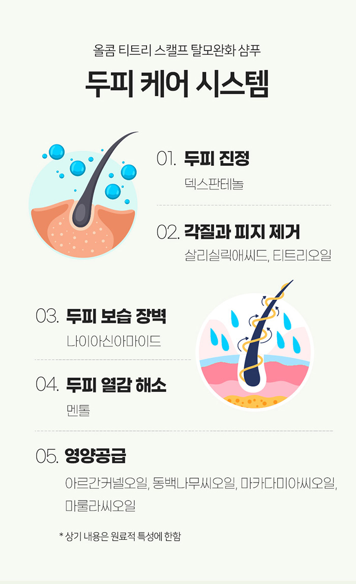 올콤 탈모샴푸 티트리 스캘프