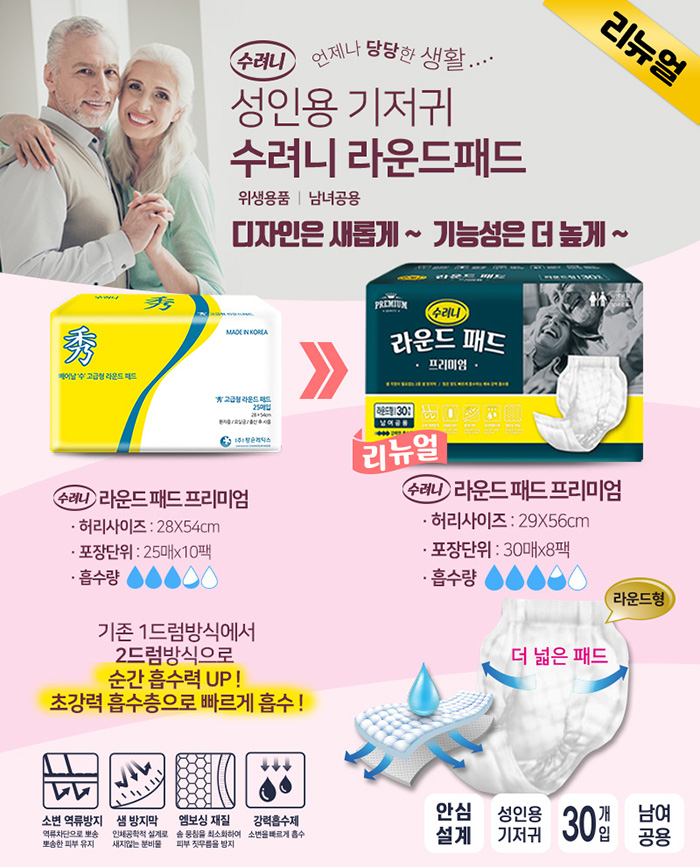 [수려니] 고급형 라운드 패드