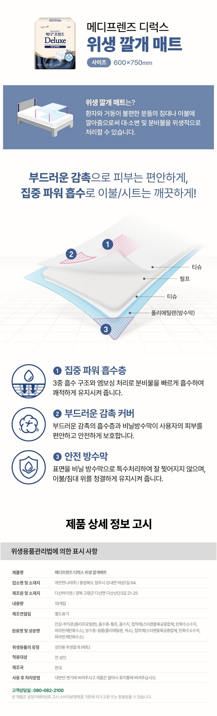 메디프렌즈 디럭스 위생깔개매트